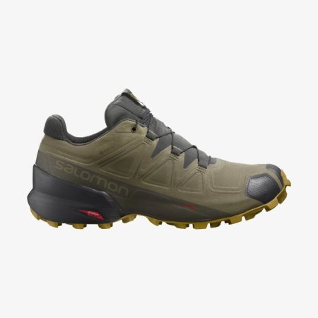 Salomon SPEEDCROSS 5 GORE-TEX Mens Trail Running Shoes Olive UK FGIQ